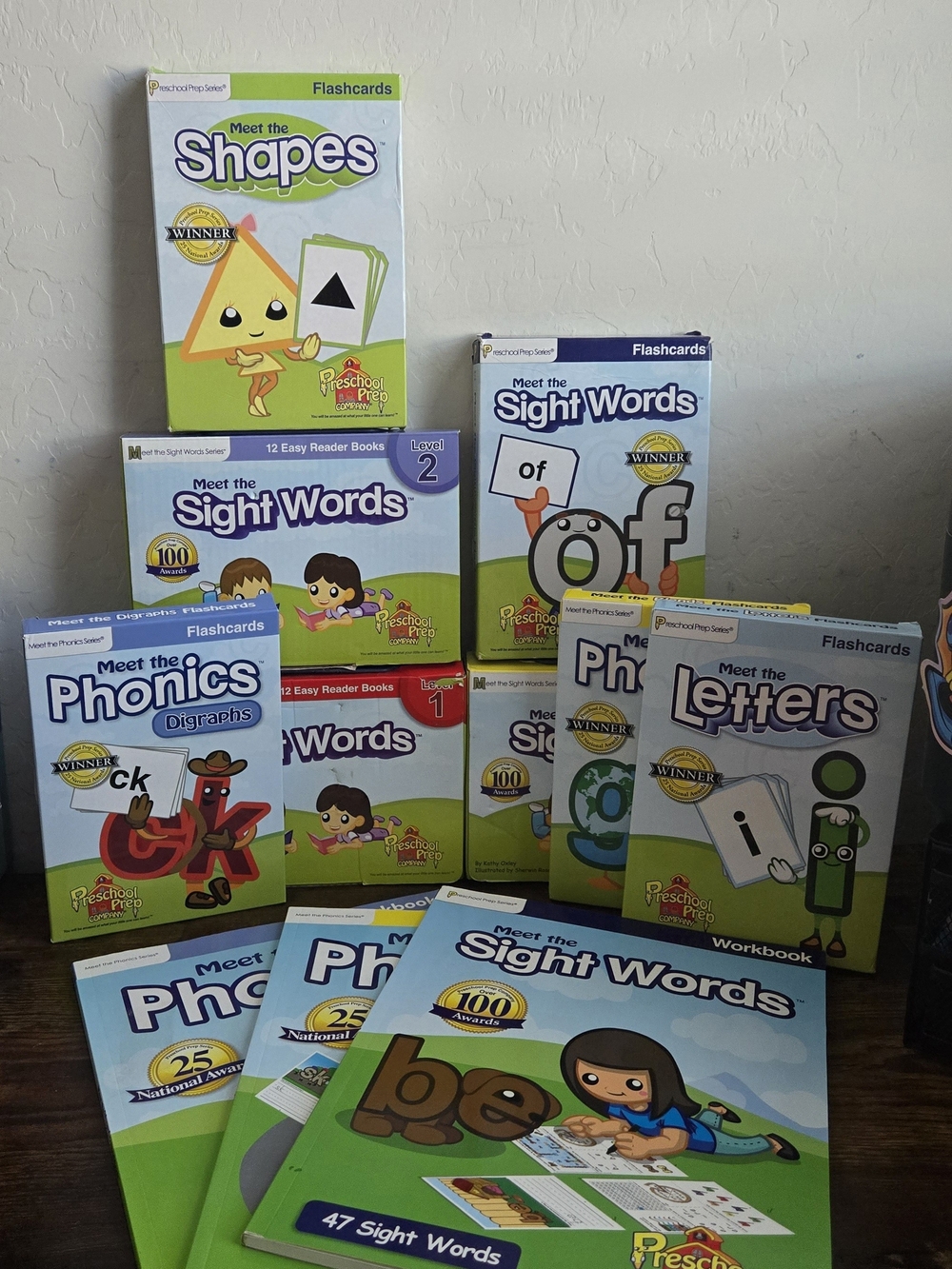 Preschool Prep Company Huge Learning Lot - Flashcards, Workbooks, Easy Readers